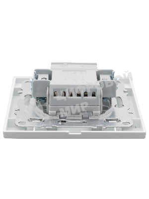 Выключатель 2-клавишный СП,10А, белый EKF Basic Минск