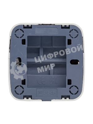 Выключатель 2-клавишный ОП 10А с индикатором белый EKF Basic Минск