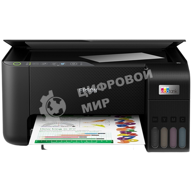 МФУ струйное Epson L3250 (C11CJ67412/C11CJ67418/C11CJ67405/C11CJ67408/C11CJ67503/C11CJ67508/C11CJ67523), A4, цветное, печ. до 33 стр/мин. (ч/б) до 15 стр/мин. (цвет), скан. до 11 стр/мин. (ч/б) 28 стр/мин. (цвет), 1440 x 5760 dpi (печать) 1200x2400dpi (ск