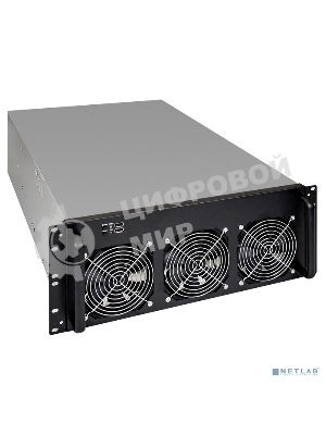 Корпус для майнинга ExeGate EX288960RUS Pro 8-650 без БП, 2*USB, 6*fan 120мм, места под: 8 видеокарт, 1 БП