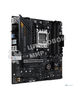 Материнская плата ASUS TUF GAMING A620M-PLUS, AM5, AMD A620, 4xDDR5, 4xSATA, 2xM.2, 1xPCI-E 4.0 x16, 2xPCI-E x1, 2xDP, 1xHDMI, 1x 2.5Gb LAN, 2xUSB-A 3.2 Gen 1, 4xUSB-A 2.0, 3x3.5 мм, 7.1, Micro-ATX