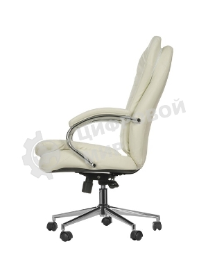 Кресло Chairman 795 белый, кожа, 120 кг
