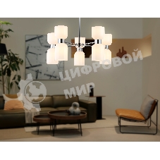 Люстра Ambrella light LH56083/10 СH/FR хром/белый матовый E14*10 max 40W D700*510