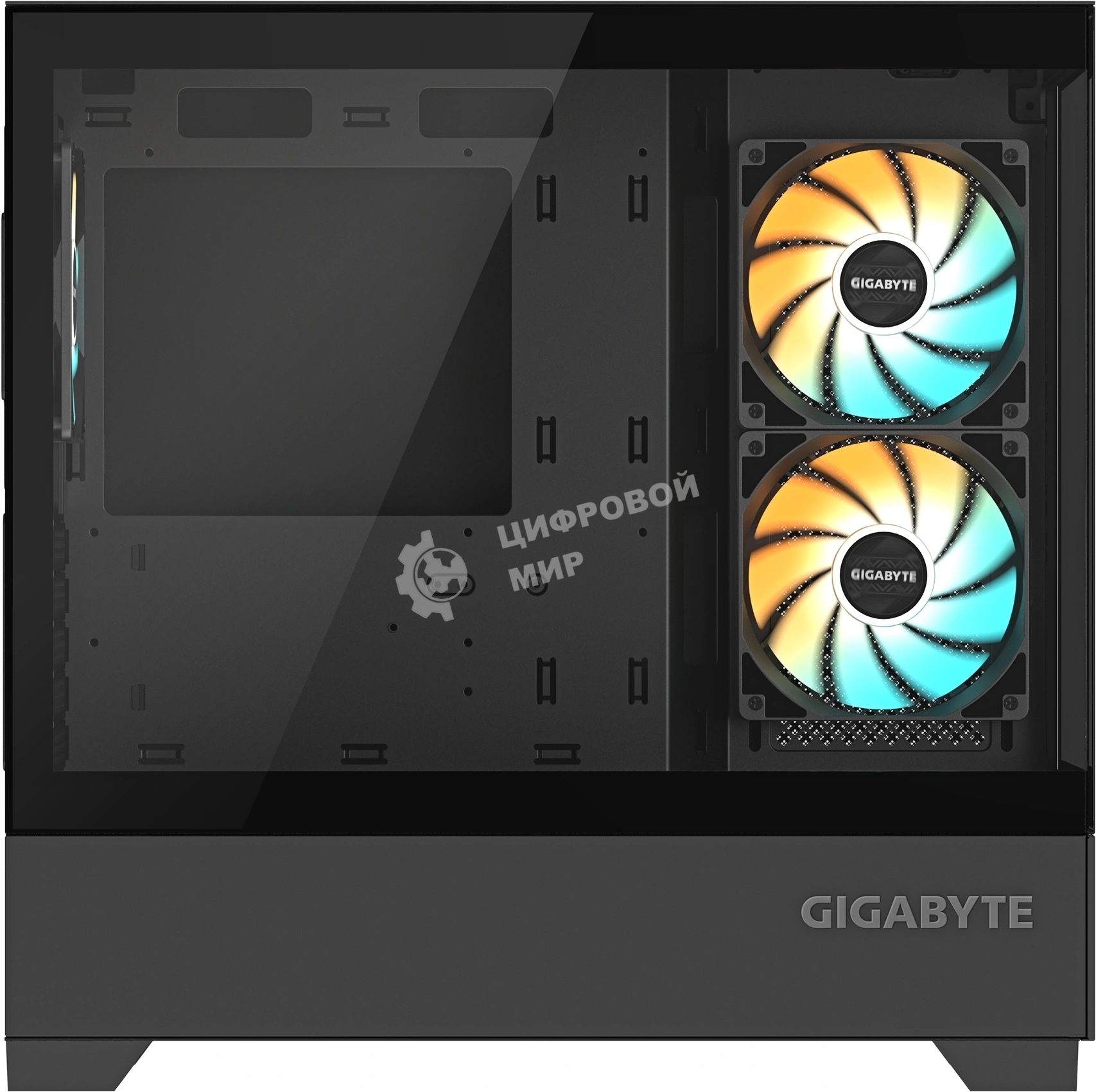 Корпус Gigabyte GB-C201P черный без БП mATX 9x120mm 3x140mm 2xUSB3.0 audio bott PSU
