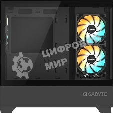Корпус Gigabyte GB-C201P черный без БП mATX 9x120mm 3x140mm 2xUSB3.0 audio bott PSU