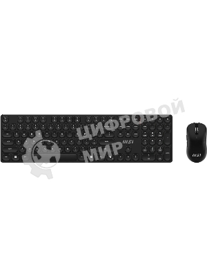 Комплект клавиатура+мышь MSI Forge K210 Combo беспроводной, USB, 1600 DPI, чёрный