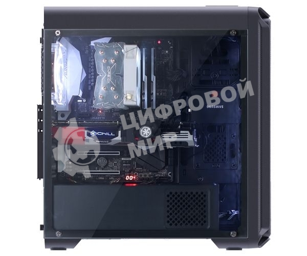 Компьютерный корпус Zalman i3 edge черный без БП ATX 3x120мм 2xUSB 2.0 1xUSB 3.0 audio bott PSU