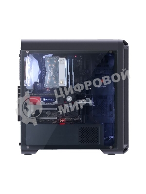 Компьютерный корпус Zalman i3 edge черный без БП ATX 3x120мм 2xUSB 2.0 1xUSB 3.0 audio bott PSU