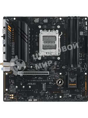 Материнская плата ASUS TUF GAMING A620M-PLUS WIFI, AM5, AMD A620, 4xDDR5, 4xSATA, 2xM.2, 1xPCIe 4.0 x16, 2xPCIe x1, 2xDP, 1xHDMI, 1x 2.5Gb LAN, 4xUSB-A 2.0, 2xUSB-A 3.2 Gen 1, 3x3.5 мм, 7.1, mATX