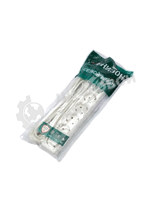 Сетевой фильтр Гарнизон ECL-6-W-5, 6 р, 10А, 5 м, ур.защиты 4, белый, пакет