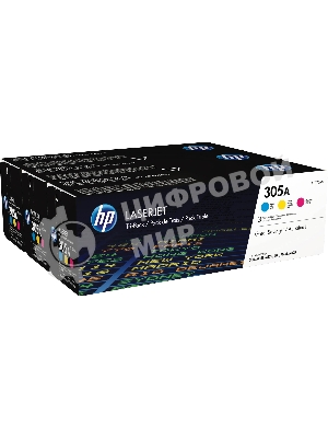 Картридж лазерный набор HP CF370AM № 305A голубой/пурпурный/желтый CLJ M451 (CE411A+CE412A+CE413A)