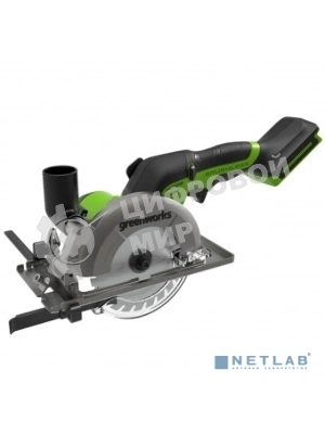 Циркулярная пила аккумуляторная GreenWorks G24MCS 24В, бесщеточная, без АКБ и ЗУ (1501207)