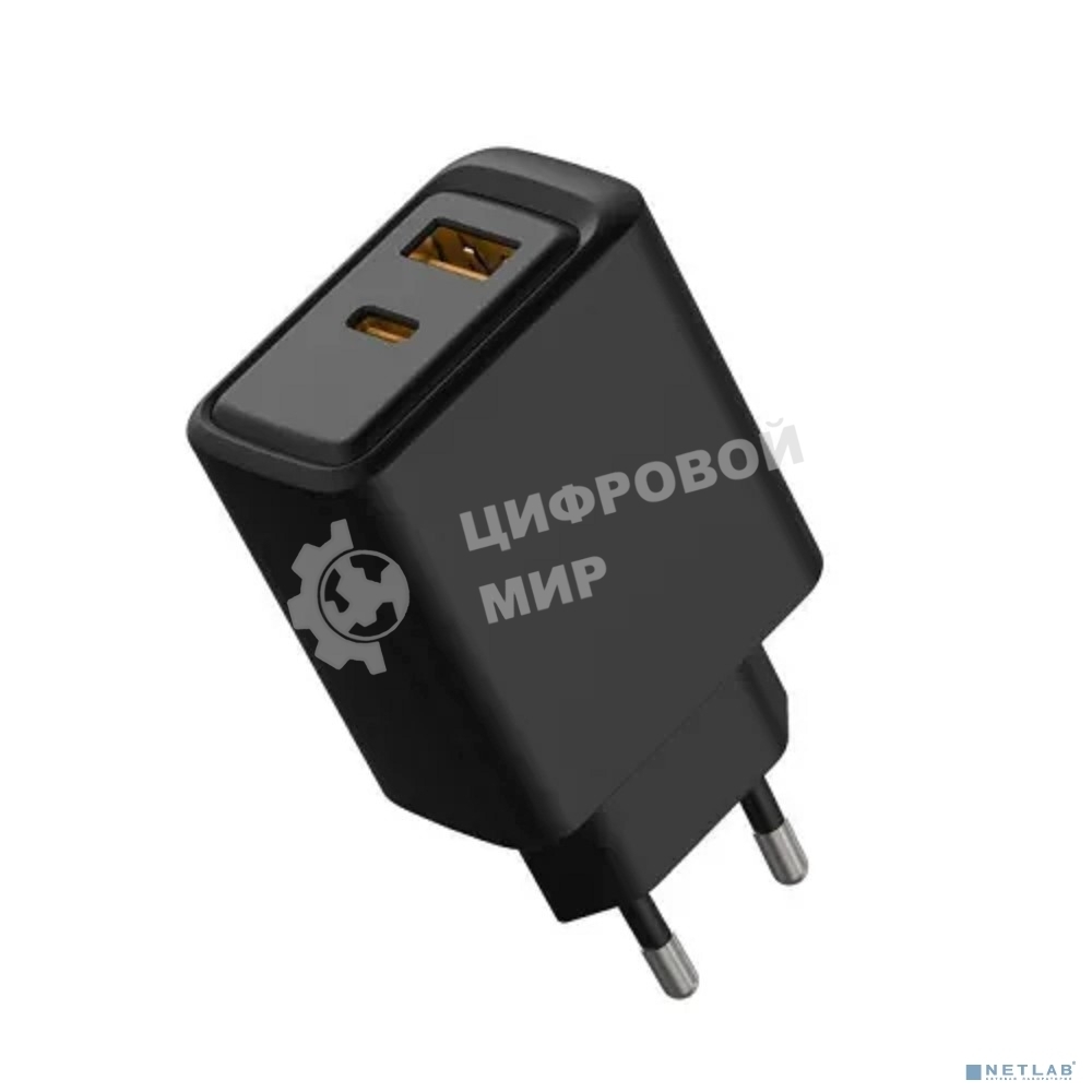 Сетевое зарядное устройство Rexant с портами USB-A и USB-C, 30Вт, черный