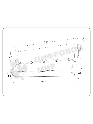 Управляемый светодиодный светильник для шинопровода Magnetic Ambrella light GL1321 WH белый IP20 12W 3000K-6400K 220V 120° 232*25*112 (Без ПДУ)