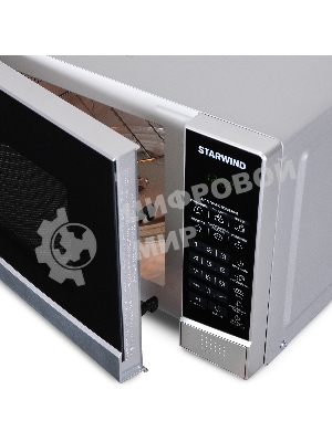 Микроволновая печь Starwind SMW2820 серебристый/черный, 20 л, 700 Вт, переключатели - сенсор