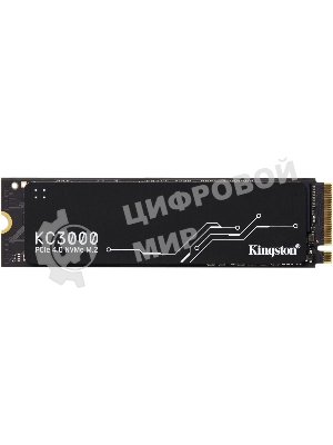 Накопитель SSD Kingston KC3000, 2Tb, PCIe 4.0 x4, M.2 2280, NVMe, R/W 7000/7000, с радиатором