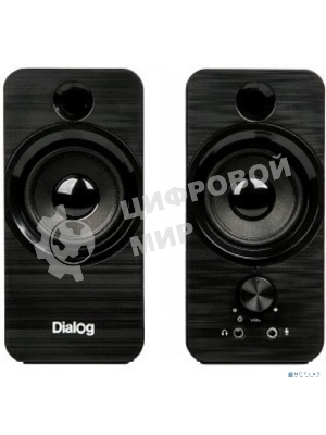 Акустическая система Dialog Stride AST-17UP 2.0, 10W RMS, PhoneOut, Mic In, черные, питание от USB