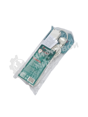 Сетевой фильтр Гарнизон ECL-6-W-5, 6 р, 10А, 5 м, ур.защиты 4, белый, пакет