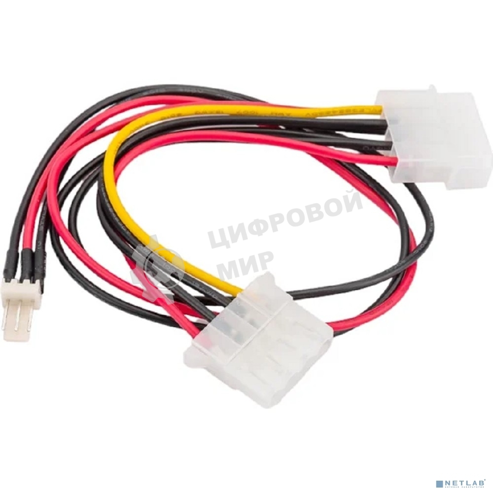 Кабель питания Cablexpert CC-PSU-5, для вентилятора 12V, molex -> molex + 2pin, 15 см