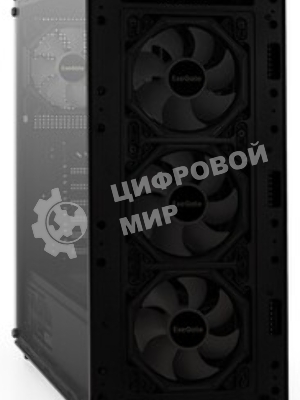 Компьютерный корпус Miditower ExeGate i3 BASE-NPX600 (ATX, БП 600NPX с вент. 12 см, с окном, 1*USB+1*USB 3.0, аудио, 4 вент. 12см с RGb подсветкой)