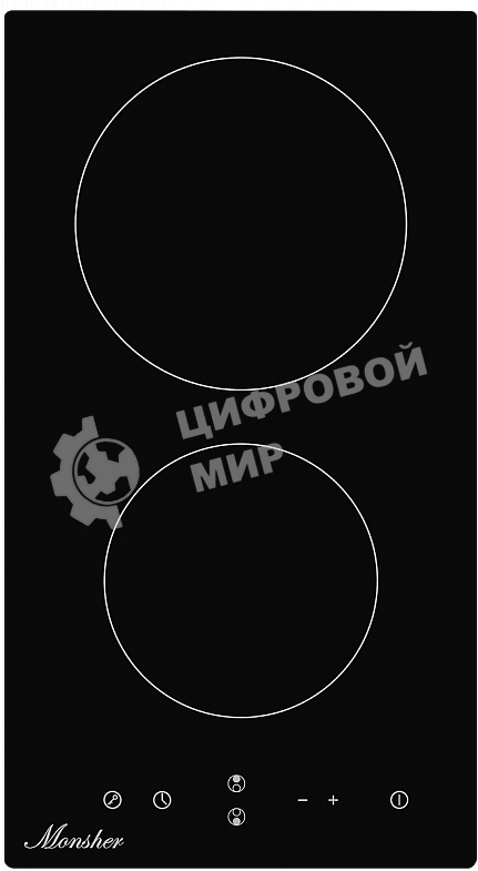 Домино Monsher Домино, Электрическая независимая варочная панель стеклокерамическая 