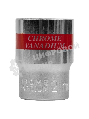Головка Matrix торцевая 21мм 6-гранная crv под квадрат 1/2'' хромированная