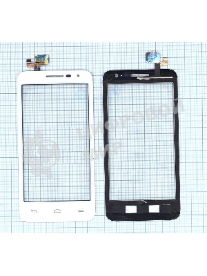 Сенсорное стекло (тачскрин) для Alcatel POP D5 5038D, белое