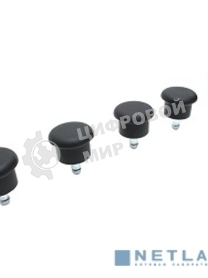 Набор заглушек для кресел Бюрократ FootSet35 черный для паркета/ламината