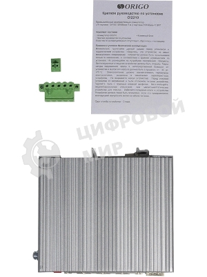 Коммутатор ORIGO Unmanaged Industrial Switch 8x1000Base-T, 2x1000Base-X SFP, Surge 4KV, -40 to 75°C