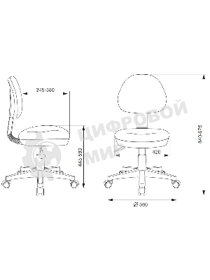 Кресло детское Бюрократ KD-3, на колесиках, ткань, розовый