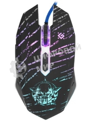 Мышь проводная Defender Dark Agent GM-590L черный, 12800 dpi, USB, кнопки - 6