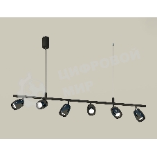 Светильник Ambrella light XB9006500/6 SBK/DCH/PBK черный песок/черный хром/черный полированный MR16 GU5.3 (С9006,С1123,N7011)