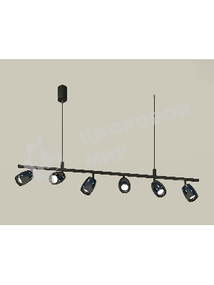 Светильник Ambrella light XB9006500/6 SBK/DCH/PBK черный песок/черный хром/черный полированный MR16 GU5.3 (С9006,С1123,N7011)