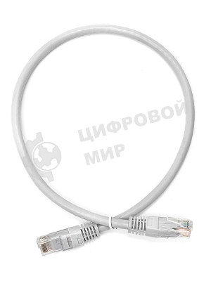 Патч-корд LANMASTER UTP TWT-45-45-0.5/6-GY вилка RJ-45-вилка RJ-45 Cat.6 0.5м серый ПВХ