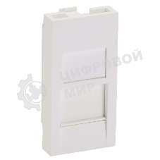 Вставка Panduit CFA1FSAW-X прямая со шторкой 22.5x45 1xMini-Com ПВХ белый (упак.:10шт)