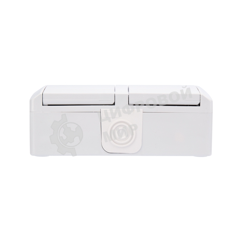 Блок горизонтальный 2 розетки Kranz INDUSTRIAL IP54 с заземлением, о/у, белый