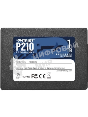 Накопитель SSD Patriot P210, 1Tb, SATA III, 2.5
