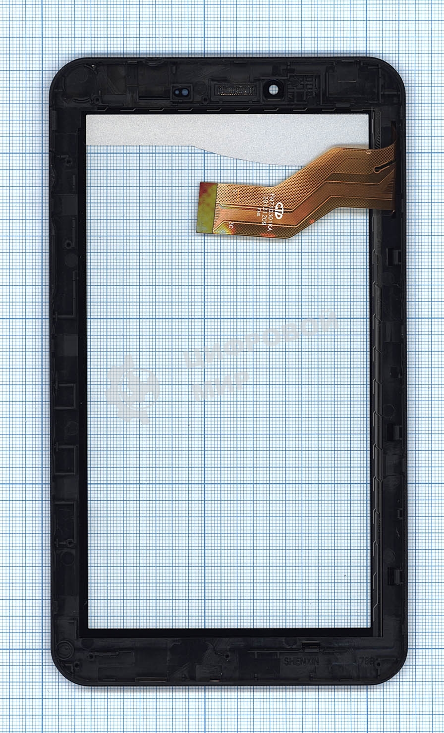 Сенсорное стекло (тачскрин) для Irbis TX18 TX55, черное с рамкой