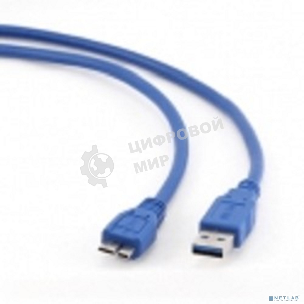 Кабель Gembird/Cablexpert USB 3.0 Pro, AM/microBM 9P, 30 см, экран, синий, пакет