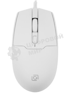 Мышь проводная Oklick 147M белый, 2000 dpi, USB, кнопки - 4