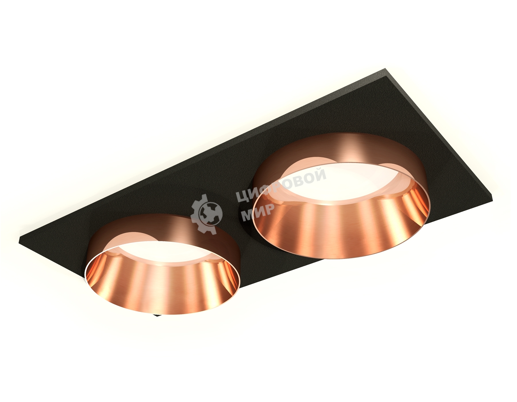 Комплект встраиваемого светильника Ambrella light XC6526025 SBK/PPG черный песок/золото розовое полированное MR16 GU5.3 (C6526, N6135)