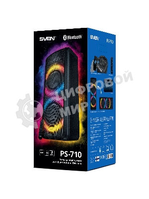 Портативная акустика SVEN АС PS-710 черный 100 Вт Bluetooth