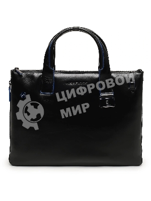 Деловая сумка Piquadro Blue Square CA6857B2/N с отделением для ноутбука черная натур.кожа