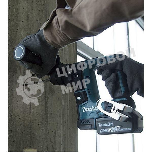 Перфоратор акк Makita DHR171RTJSDS+, 18В, 2х5Ач, Li-ion, 2реж, 1.2Дж, 0-4800у\м, подсветка