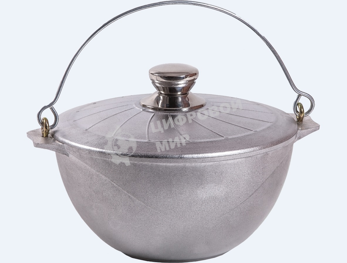 Казан походный 56300 6 л, литой алюминиевый с крышкой