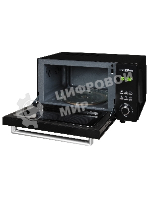 Микроволновая печь Hyundai HYM-D2073 черный, 23 л, 800 Вт, переключатели - кнопки, поворотный механизм