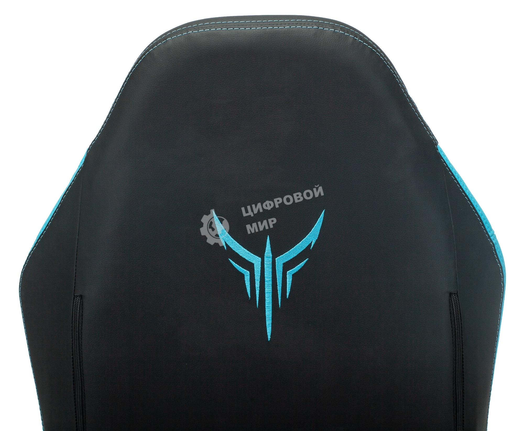 Кресло игровое Knight Neon черный/голубой соты эко.кожа с подголов. крестовина металл