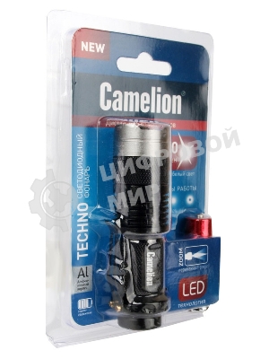 Фонарь LED5135 (LED XPE ZOOM 3 реж 1хLR6 алюм. блистер черный Camelion 12915