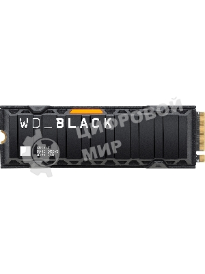 Накопитель SSD WD 1Tb Black SN850X, M.2(22x80мм), NVMe, PCIe 4.0 x4, 3D TLC, R/W 7300/6300Mb/s, IOPs 800 000/1 100 000, TbW 600, DWPD 0.3, with Heat Spreader (12 мес.)