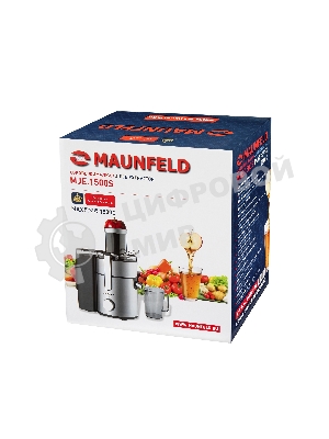 Соковыжималка Maunfeld MJE.1500S нержавеющая сталь, центробежная, 1500 Вт, 1100 мл, механическое
